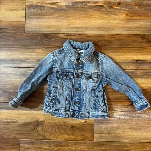 OSHKOSH B’gosh Baby Jean Jacket Size 12 months. NWOT - Picture 2 of 6